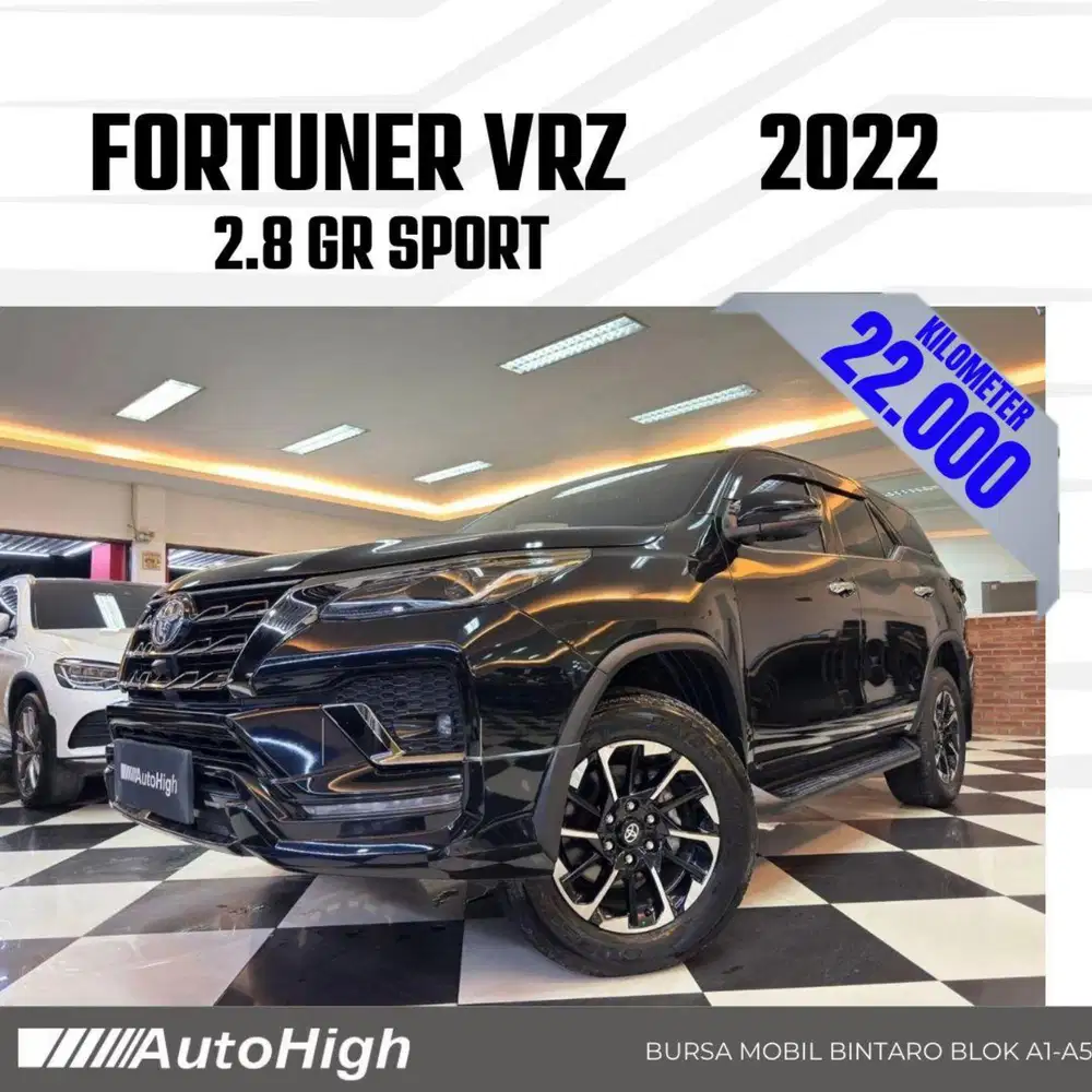 DP10% [Km22.000] Fortuner GR 2022 Black / TRD Reg 2023 #AUTOHIGH