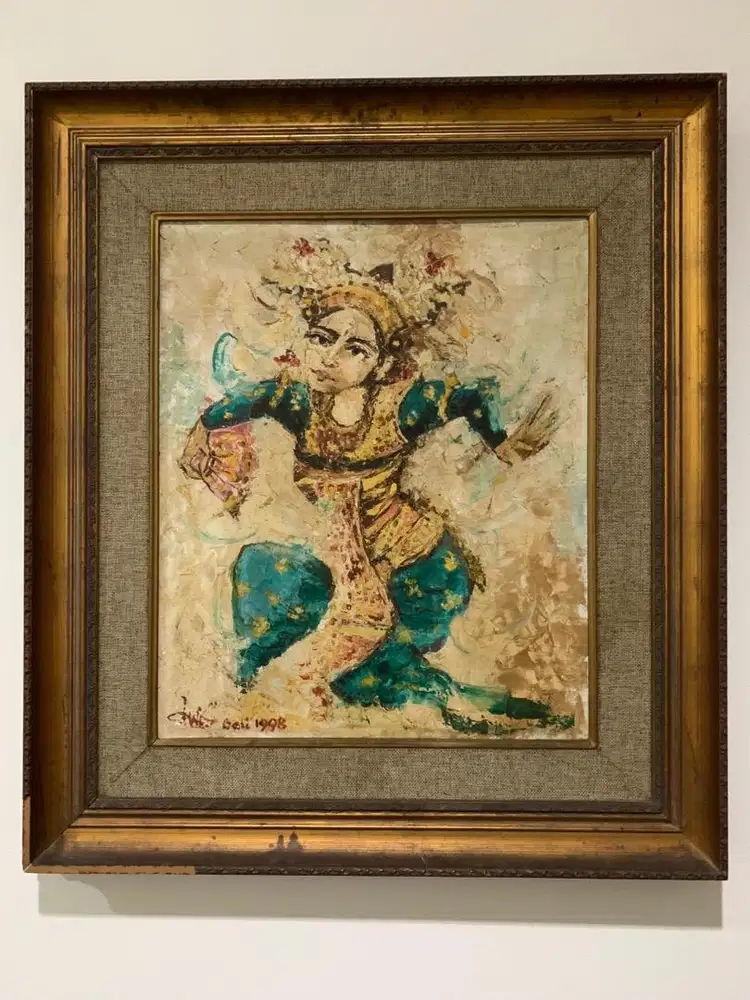 Lukisan Canvas oil Penari Bali