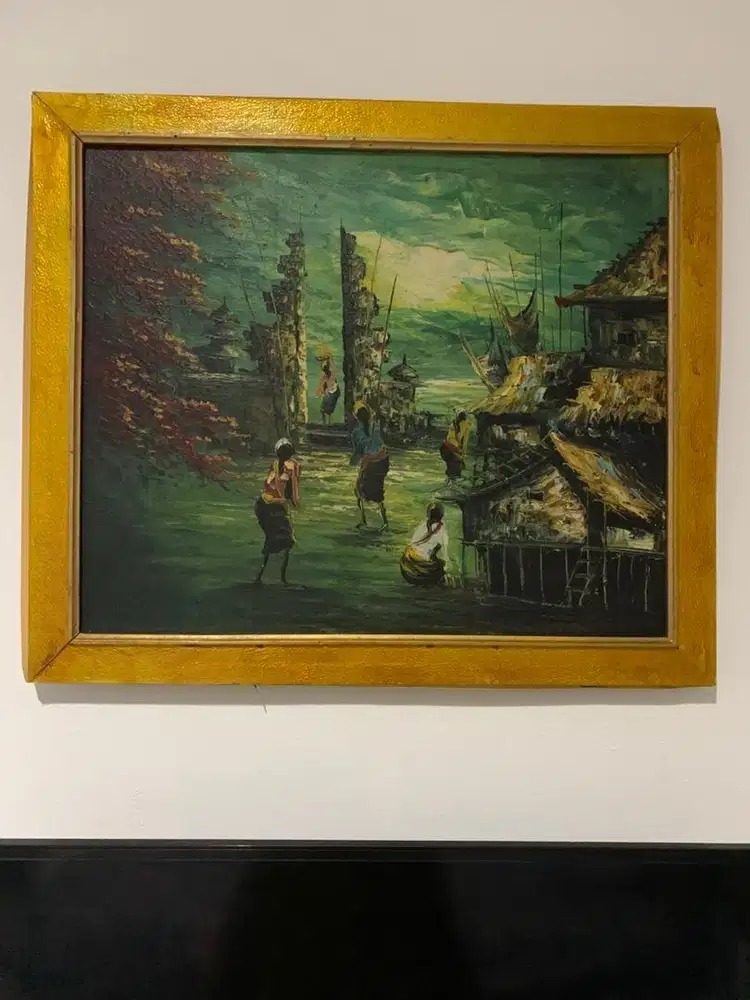 Lukisan canvas oil Bali