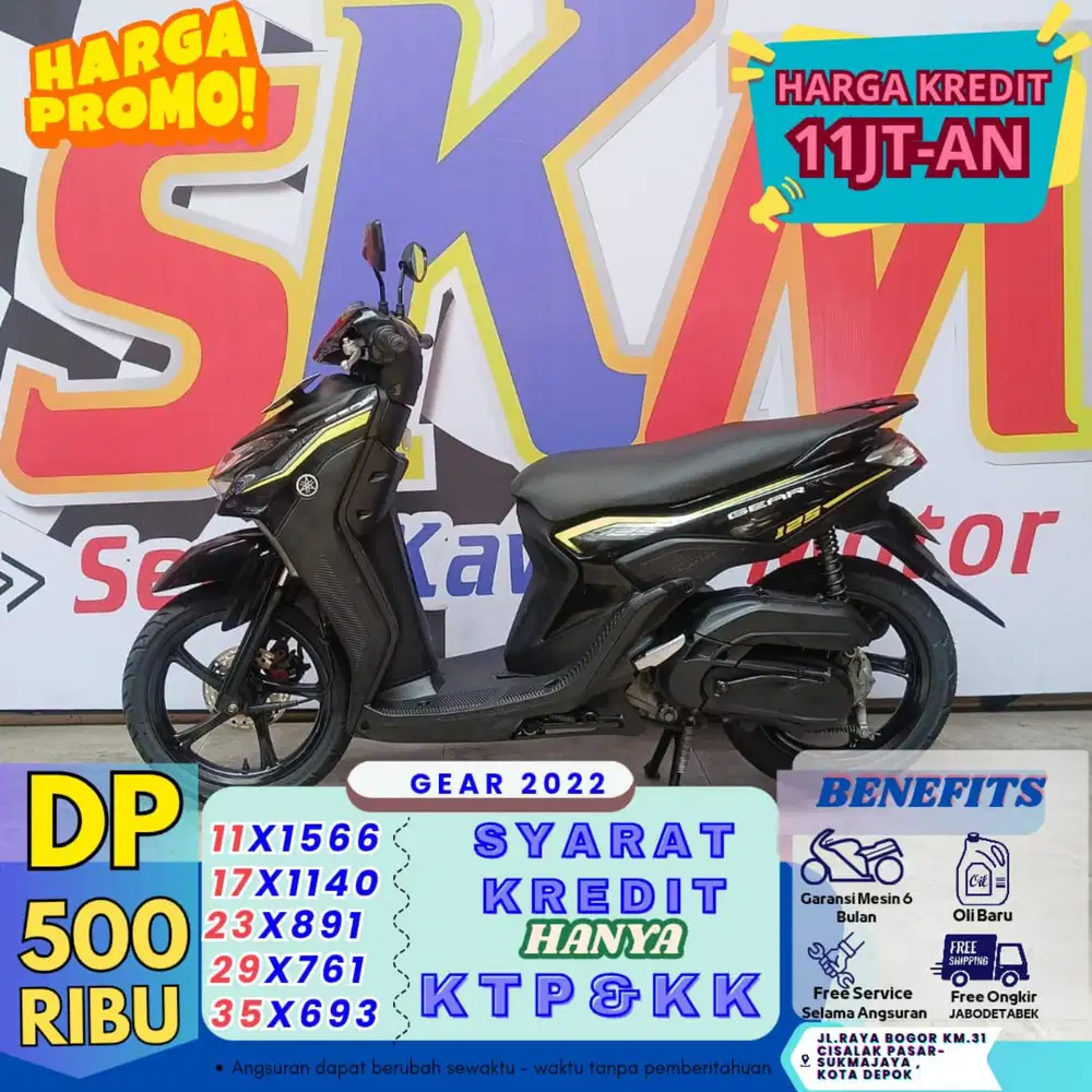 Proses kredit secepat kilat yamaha gear 2022 cash/credit