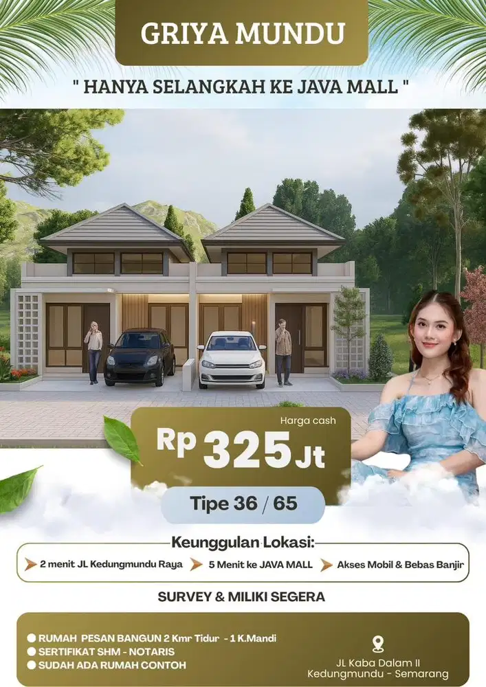 Rumah kedungmundu mrican lamper kaba dekat Java Mall