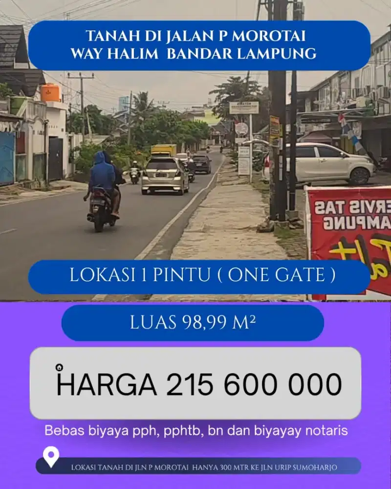Tanah murah siap bangun di tengah kota bandarlampung