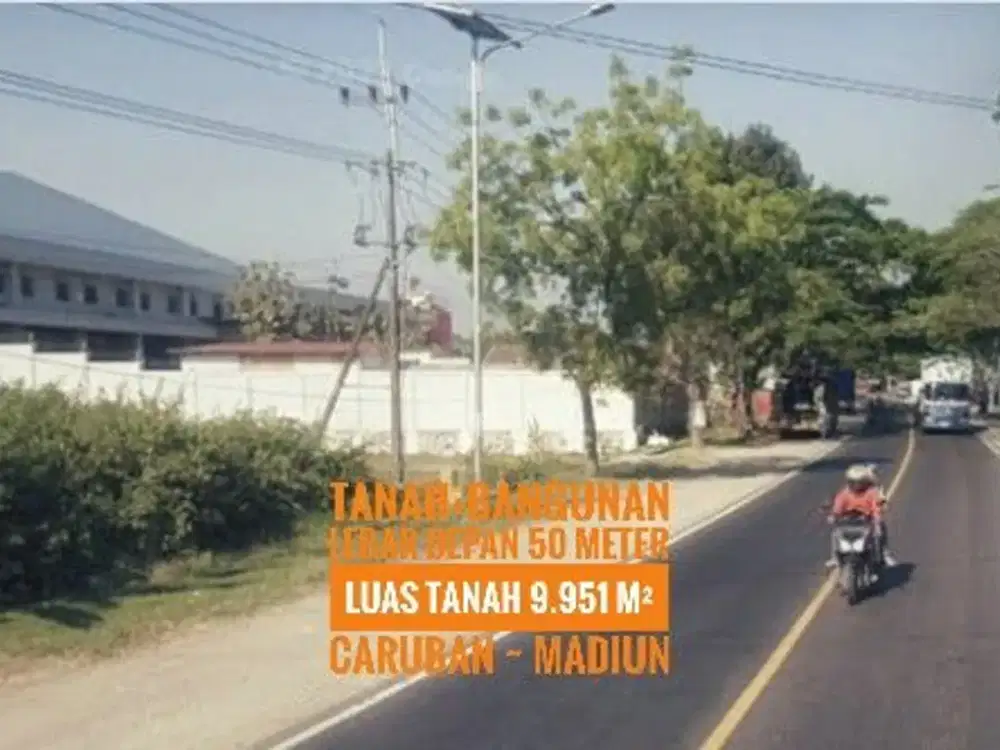 (AD) Tanah+Bangunan Lama Mantapp LD 50 mtr, NOL Jln Raya Propinsi-Caruban MADIUN