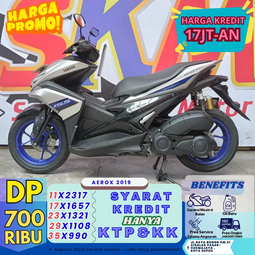 Promo DP 700k Yamaha aerox 2019 cash/credit