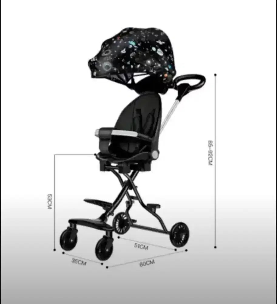 Stroller Baby 2 Arah Kereta Dorong Bayi Travelling Dilipat