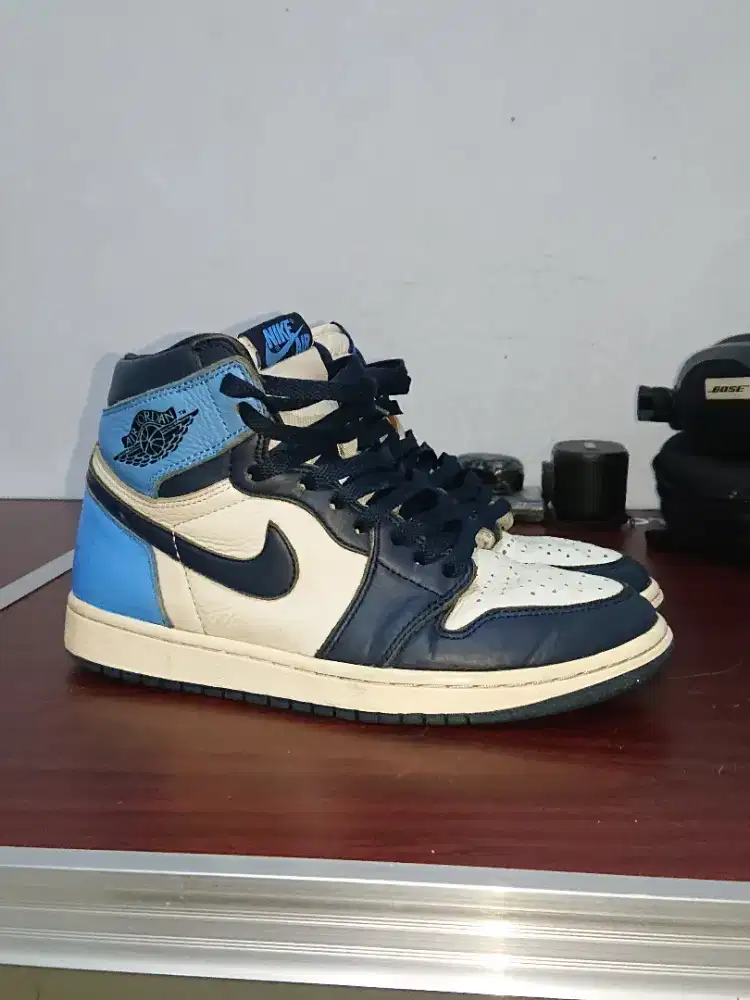 Nike air Jordan high biru blue white cream