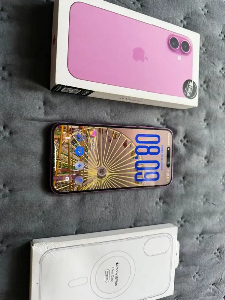 IPHONE 16 PLUS PINK 256 GB MULUS LIKE NEW GARANSI PANJANG BANGET FULLS