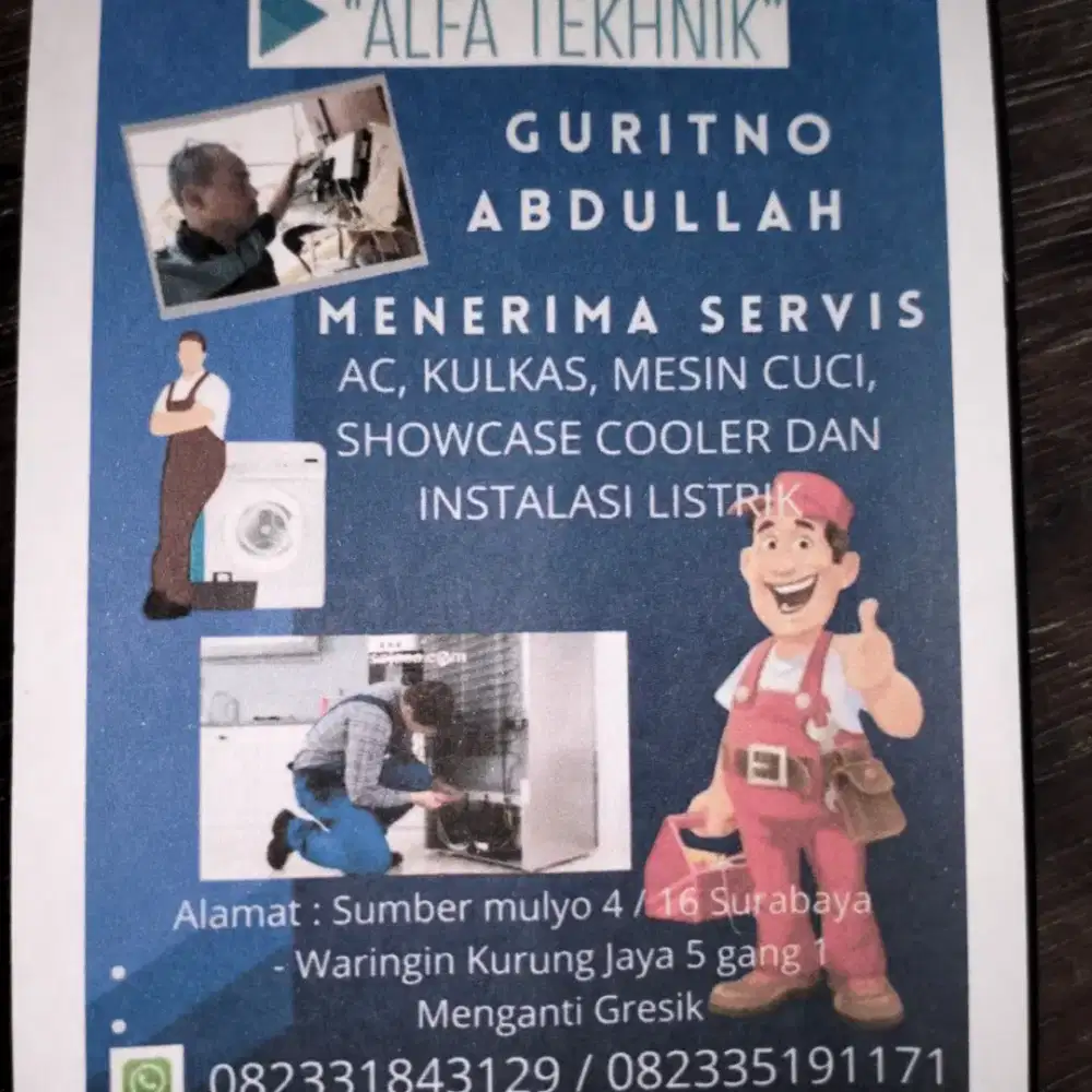 Alfa Tekhnik menerima jasa service AC Kulkas