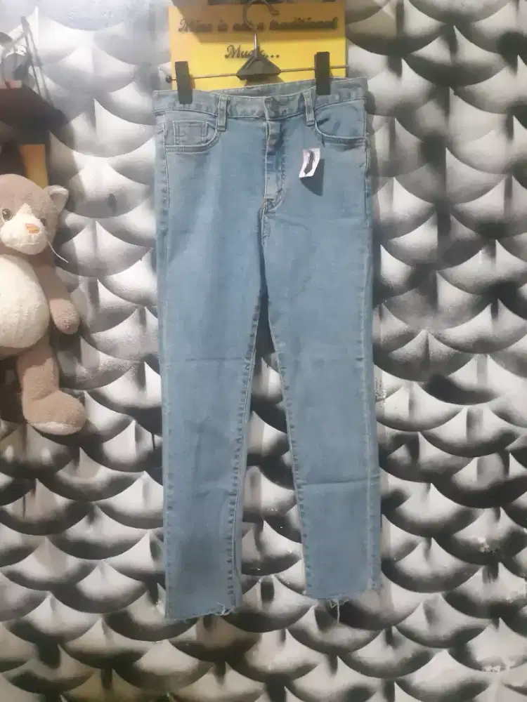 Celana jeans high waist rawis preloved tjap karoeng