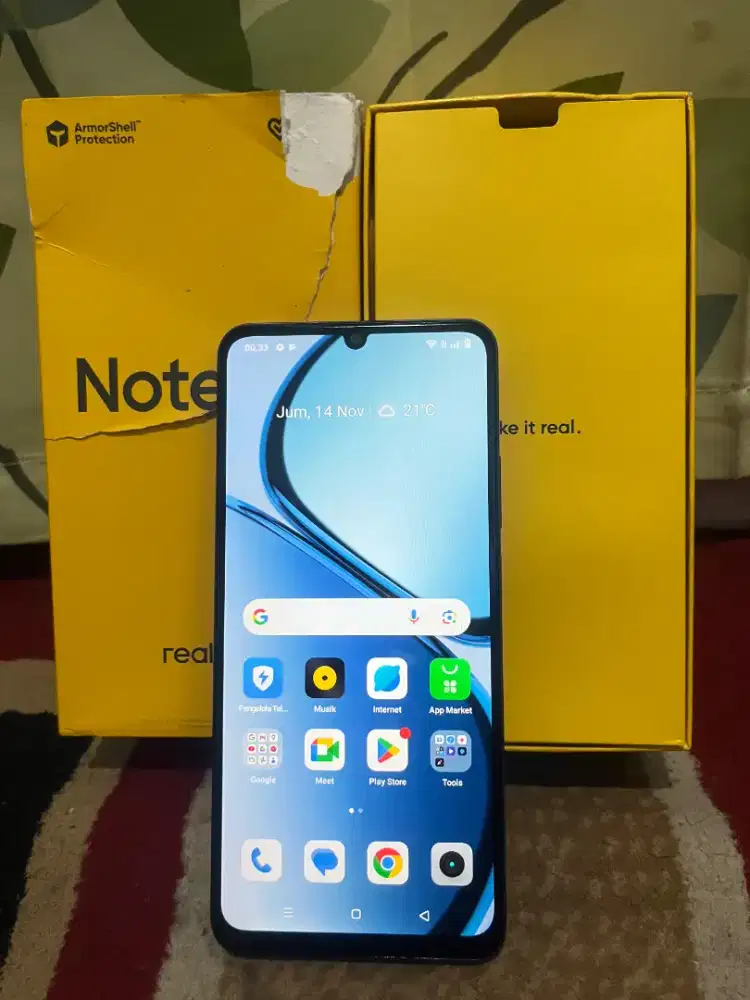 Realme note 60 6+6/128 fullset mulus