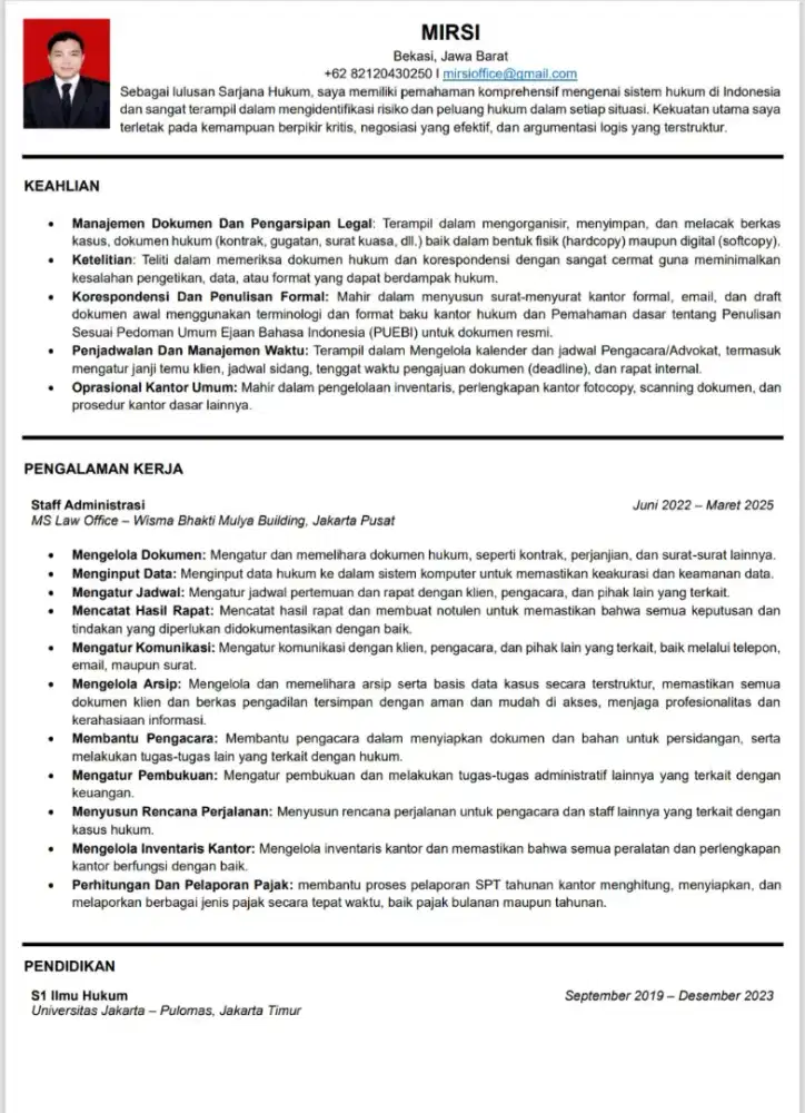 Info Loker Kantor Hukum