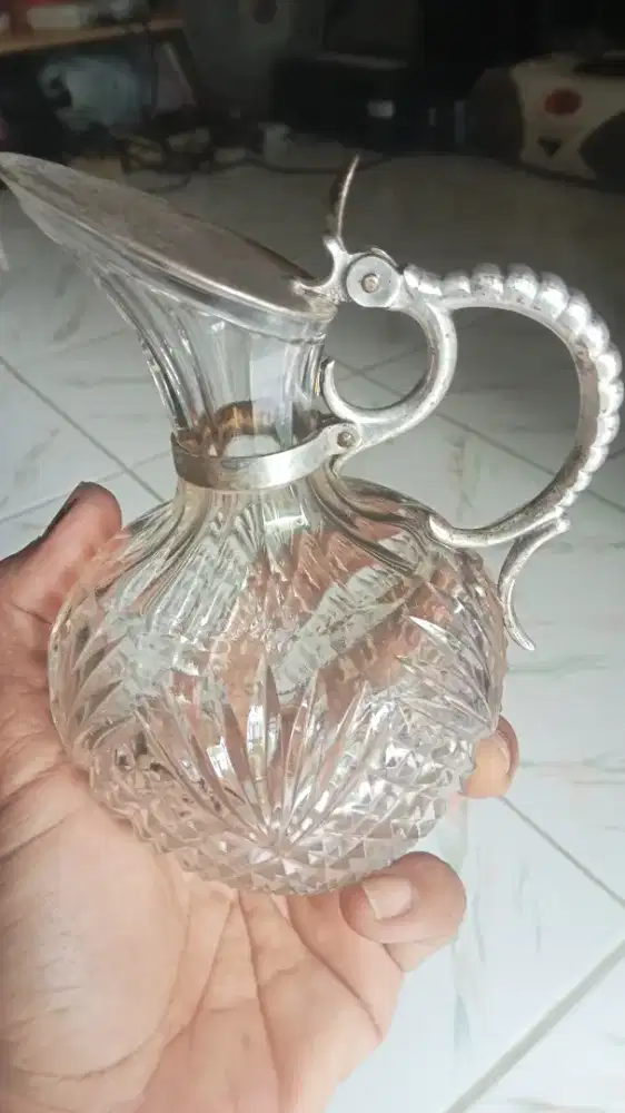 Decanter crystal jadul vintage rare