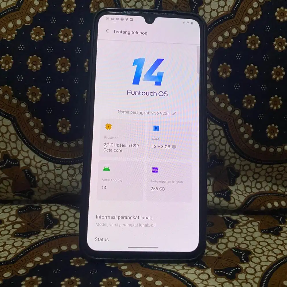 Vivo V25e RAM 12GB Memory 256GB Black