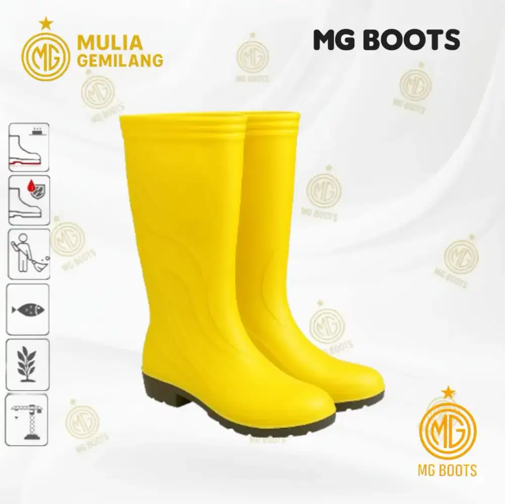 Sepatu Boot proyek MG Boots Kuning SNI