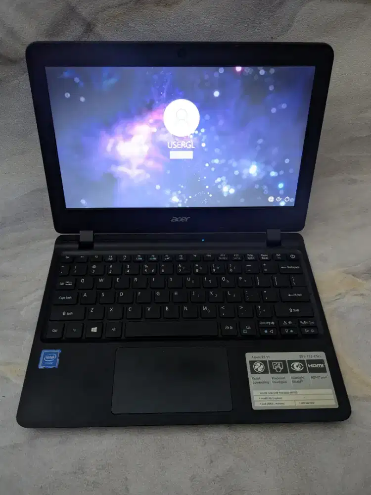 Laptop Acer Aspire ES1-132 Ram 4 Normalan Tinggal Pake Aja