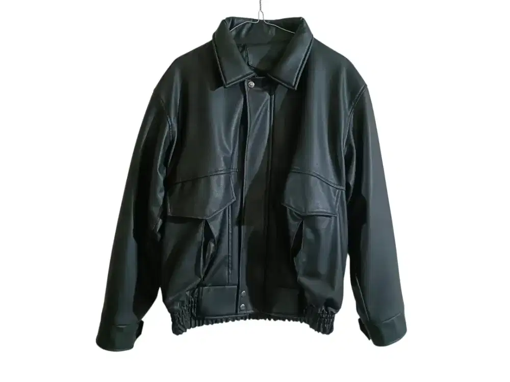 Jaket Jacket Casual Kulit Asli Hitam Genuine Leather