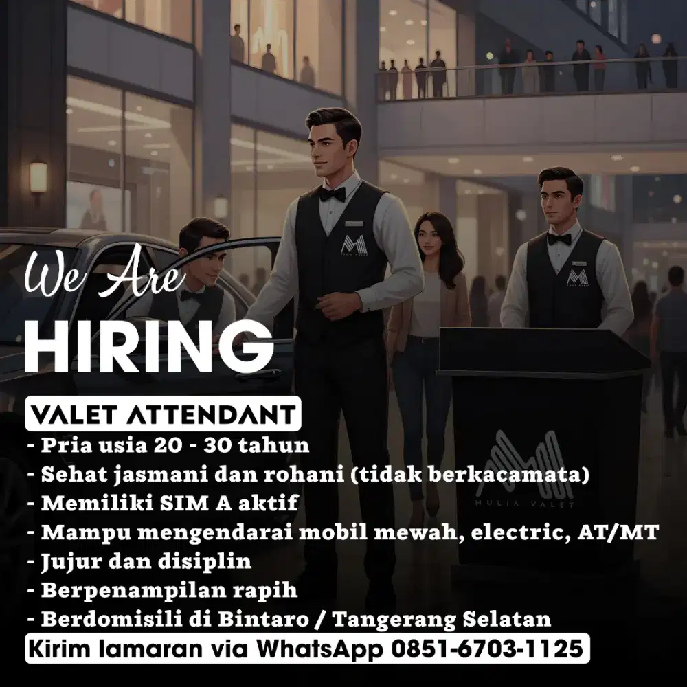 Lowongan Valet Attendant Bintaro