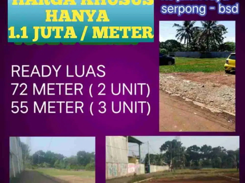 PROMO PSESIAL KAVLING MURAH AREA TANGERANG SELATAN / sawangan DLL