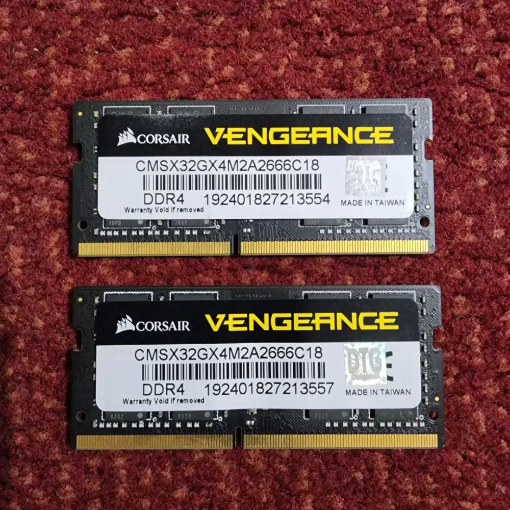Memory Ram Corsair 32GB (2x16) PC2666 DDR4 Sodimm