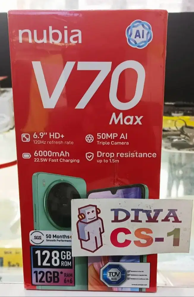 New Nubia V70 Max Ram 6Gb 128Gb Batre 6000 mAh Fast Charging 22.5W