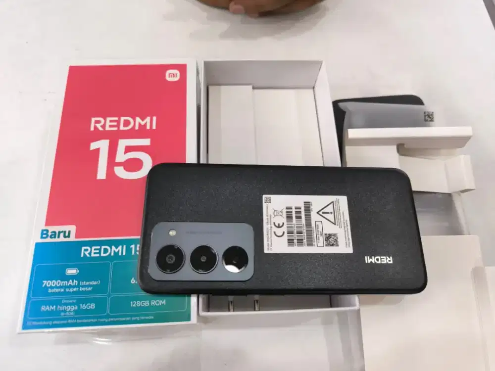 Redmi 15 8/128 baterai 7000 nfc garansi resmi 15bln
