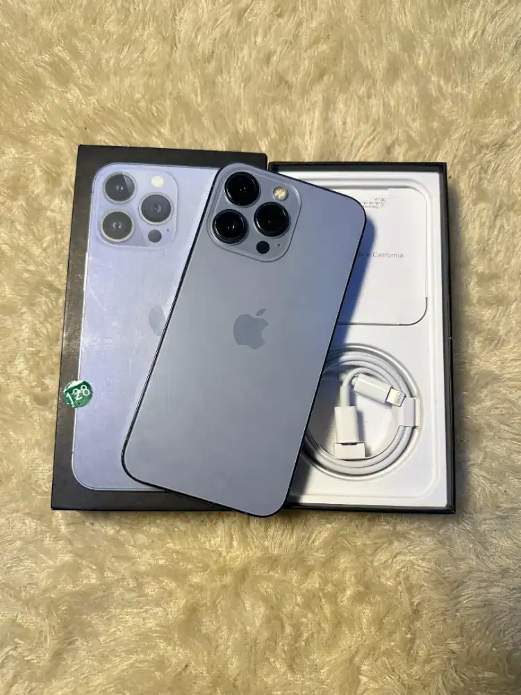 iPhone 13 Pro 128GB - Siera Blue - Fullset Mulus Resmi BeaCukai