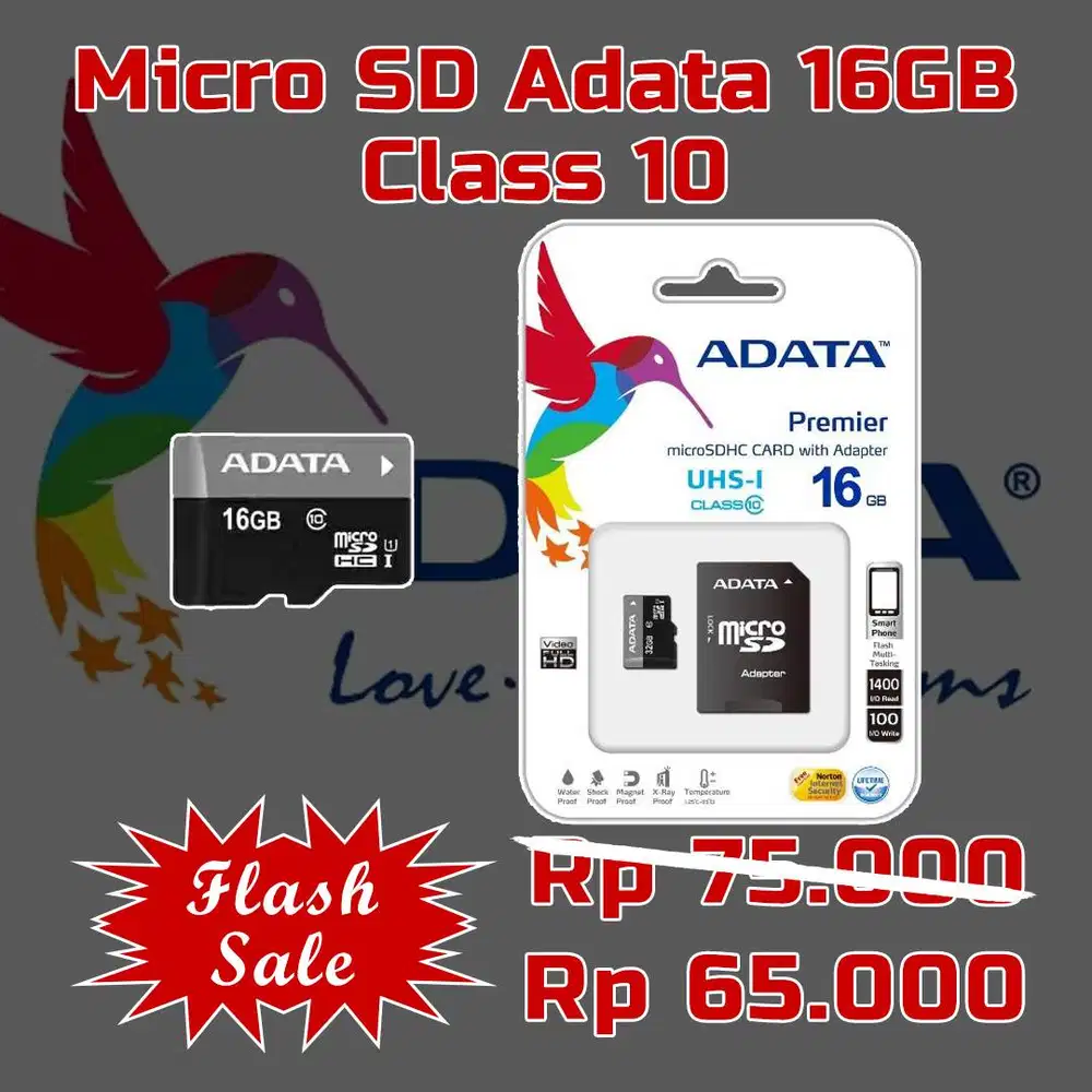 Flash Sale - Micro SD Adata 16GB Class 10