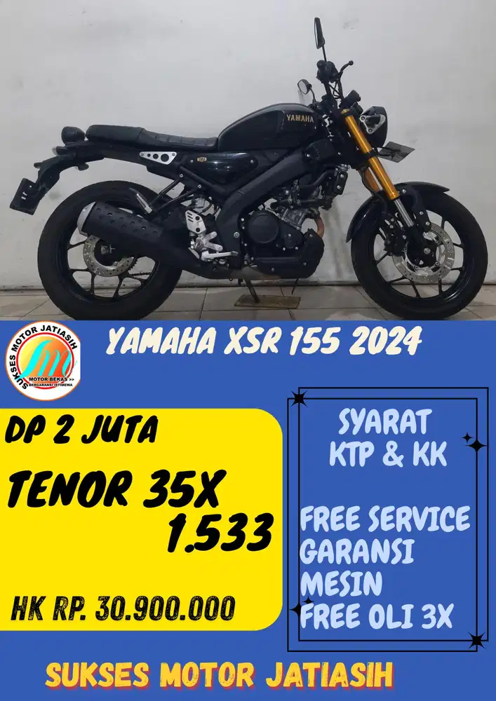 SERIES TEEBARU YAMAHA NEW XSR 2024 DP 2 JUTA BISA CASH/KREDIT
