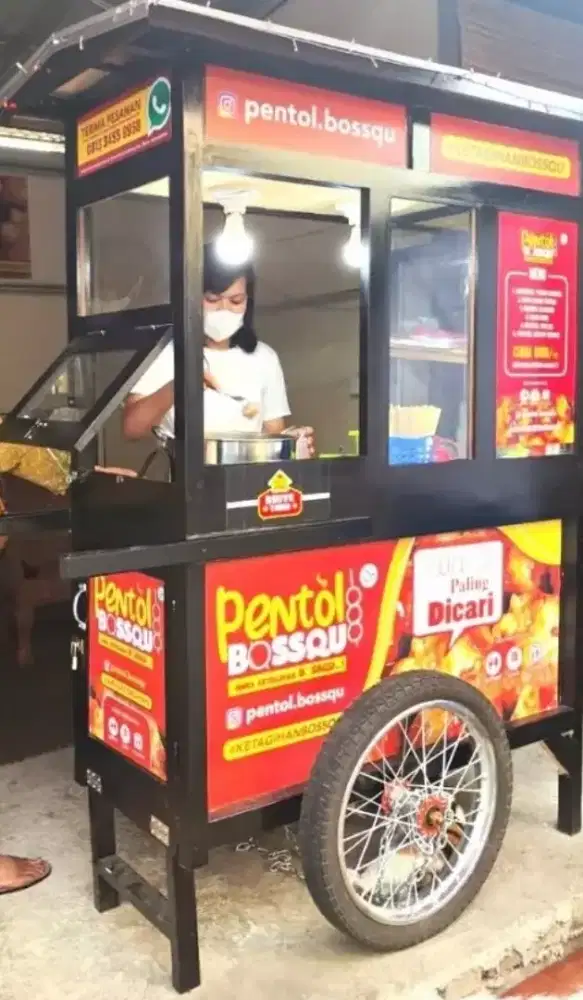 Gerobak pentol dan serbaguna