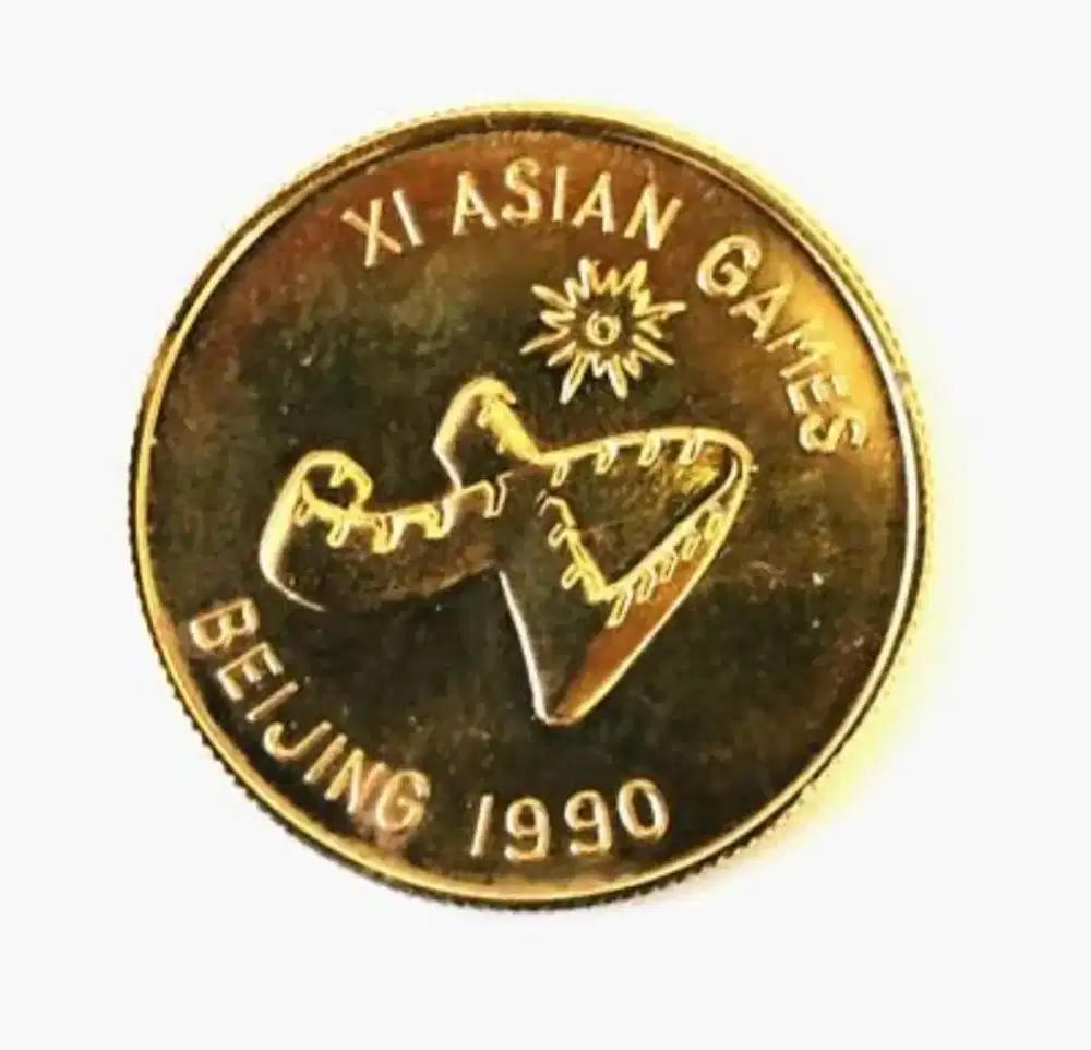 Coin emas olimpiade beijing 1990