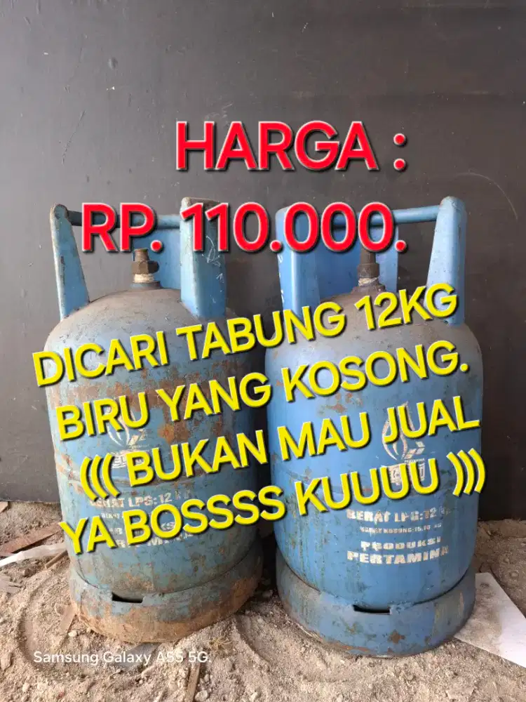 Tabung Gas 12Kg Biru ( Kosong ).