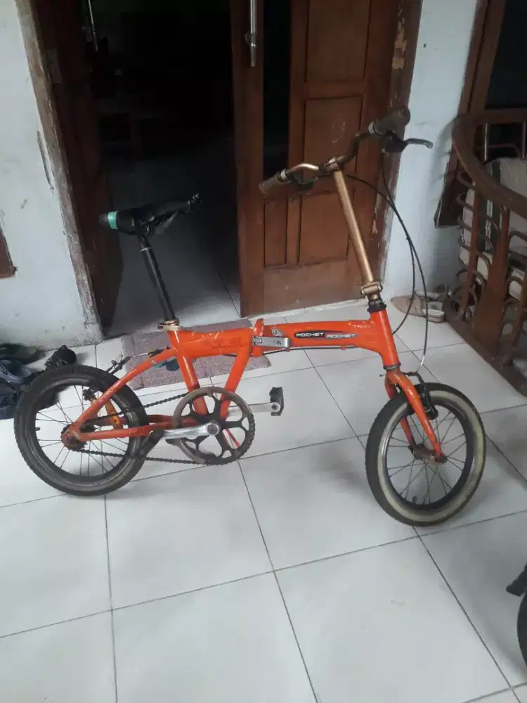 Sepeda lipat wimcycle procket rocet u16 batangan alumunium Aloy murah