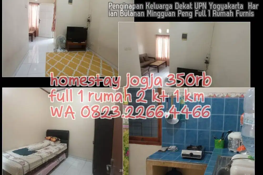 Penginapan Keluarga Dekat UPN Yogyakarta  Harian Bulanan Mingguan Peng