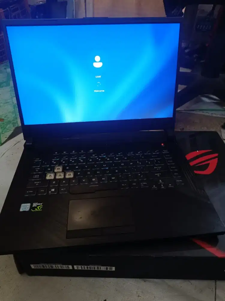 Laptop Asus Rog gaming fullset normal