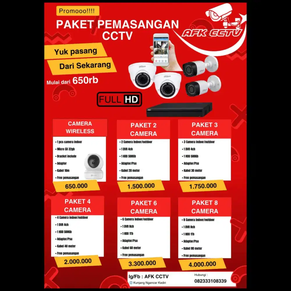 Cctv murah kualitas hd bergarasi resmi