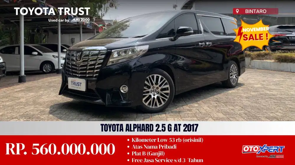 TOYOTA ALPHARD 2.5 G AT 2017