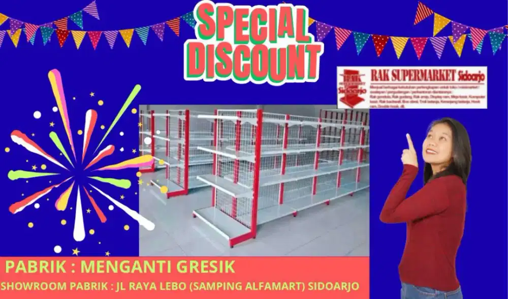 Rak minimarket gondrola penutup