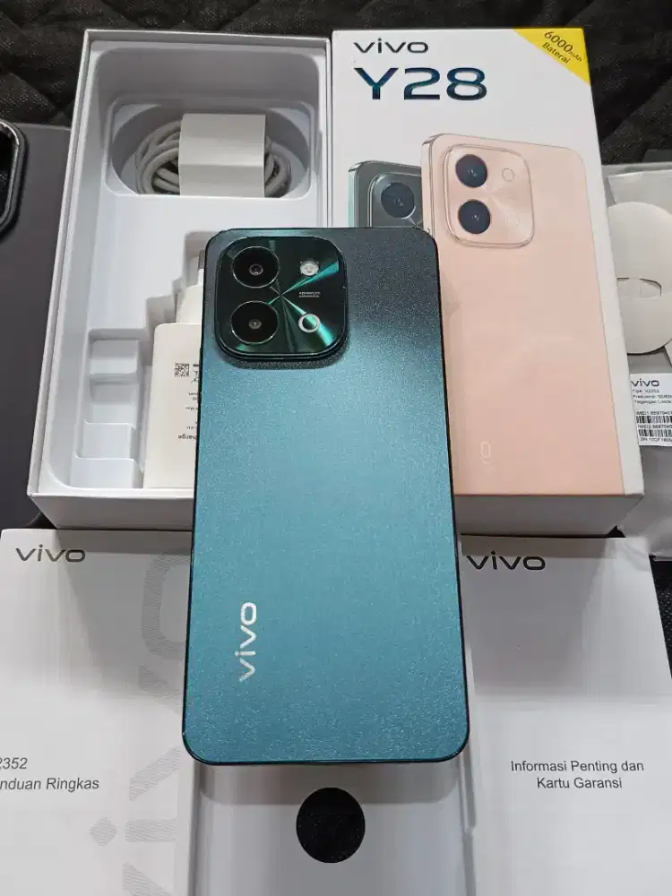 Vivo Y28 Nfc 6+6/128 Fullset Full Orian Likenew