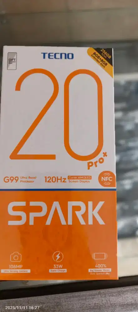 Tecno saprk 20 pro+ 8/256GB BARU