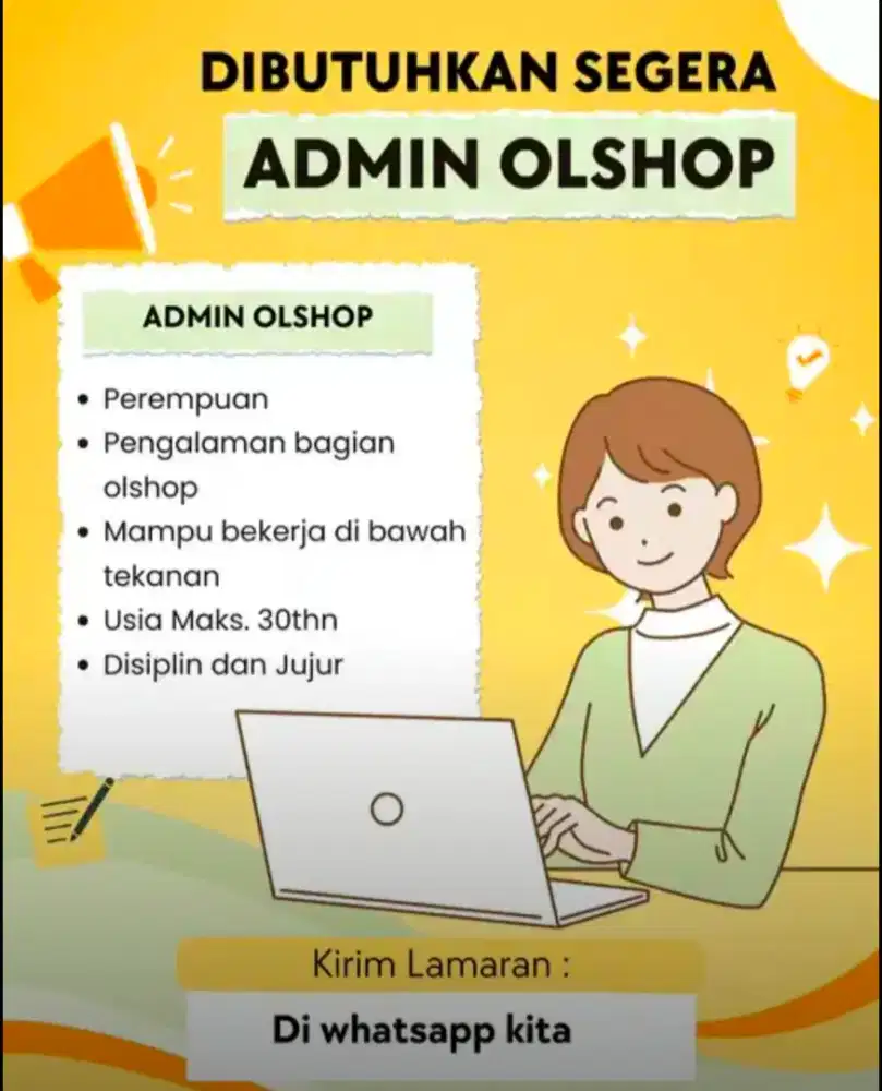 lowongan kerja perempuan
lulusan SMA sederajat