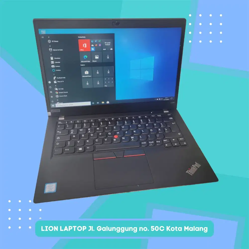 RAM 16GB SSD 256GB Core i5 Gen 8 Slim Lenovo Thinkpad X390 [14|11]