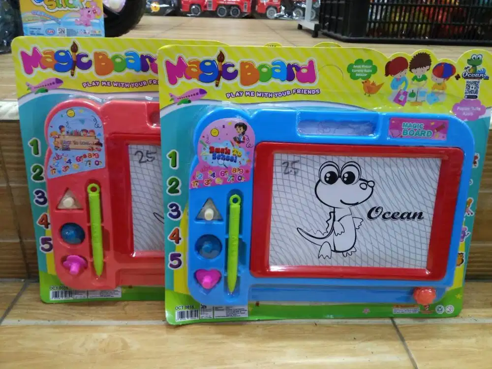 mainan anak papan tulis magnet