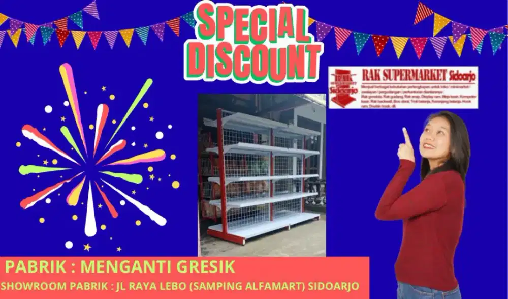 Rak minimarket gondrola dobel