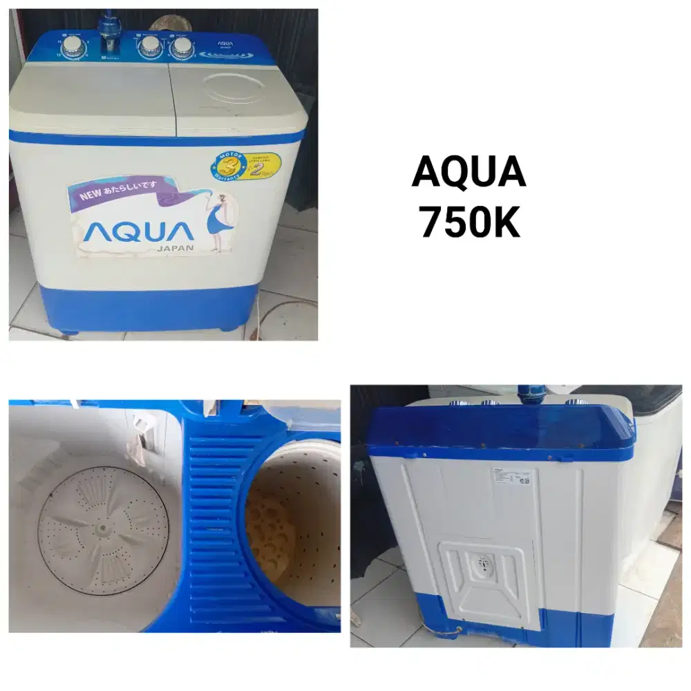 Mesin cuci AQUA 8kg bekas bergaransi