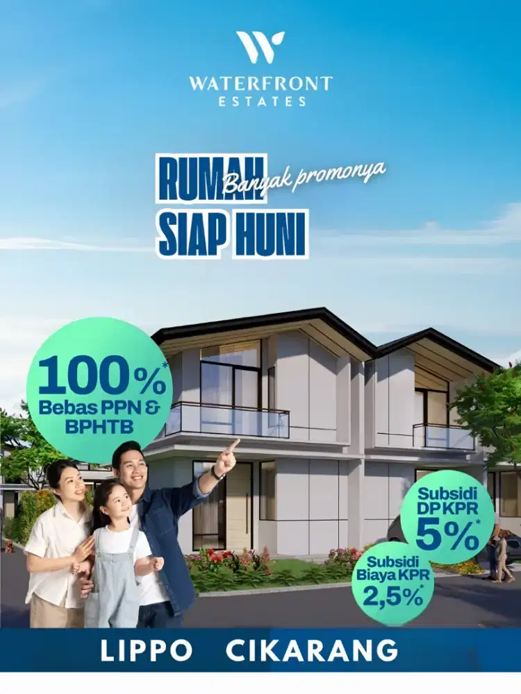 Rumah Siap Huni Waterfront Lippo Cikarang