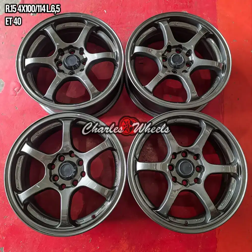 Jual velg seken advan r15 4x100 4x114,3 brio agya ayla sigra dll