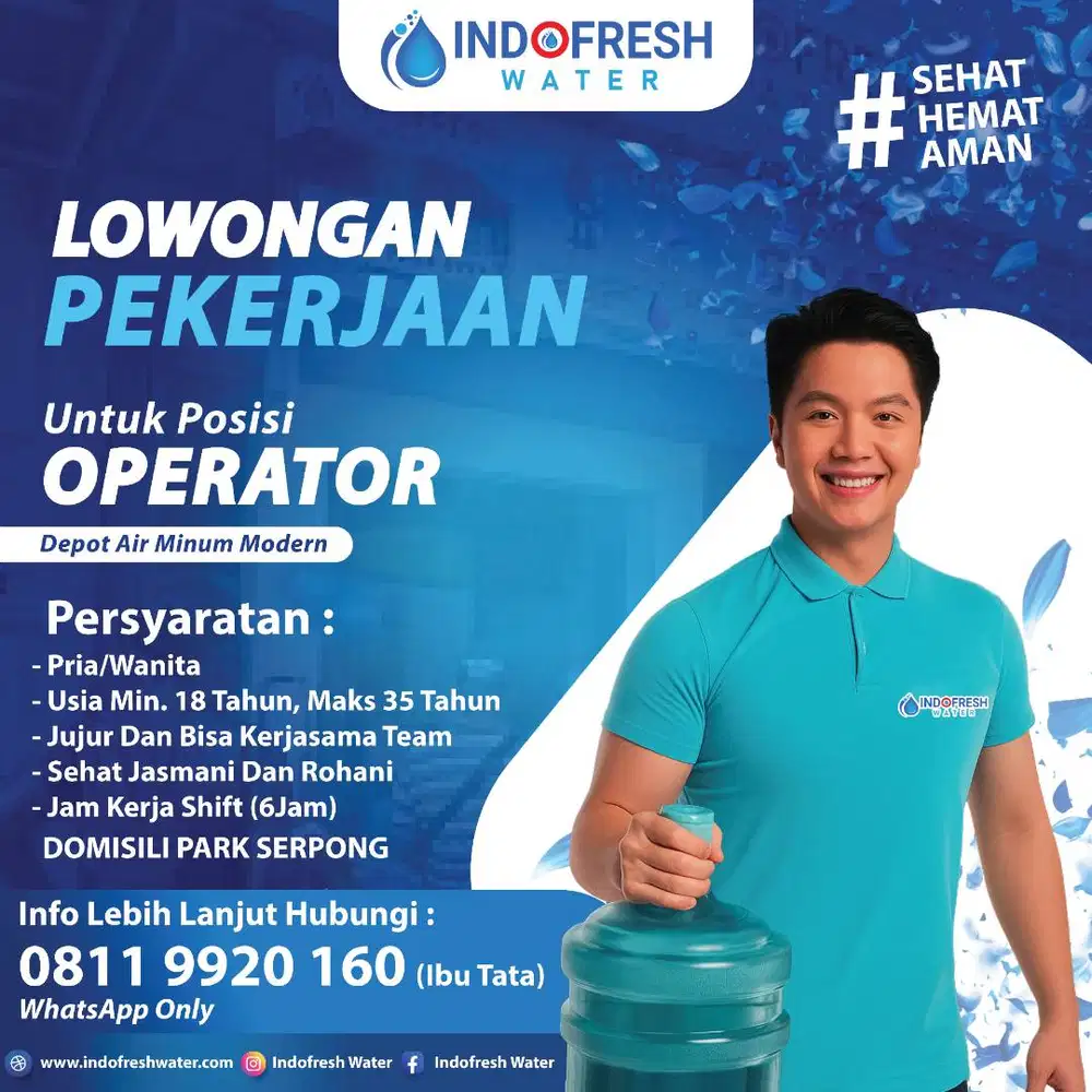 Operator Air Minum Paruh Waktu