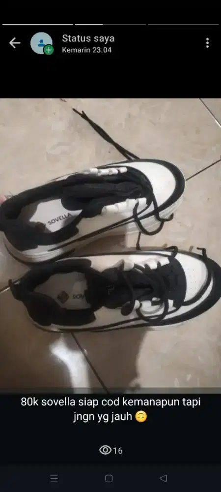 Sepatu sovella bisa dipakai wanita / pria