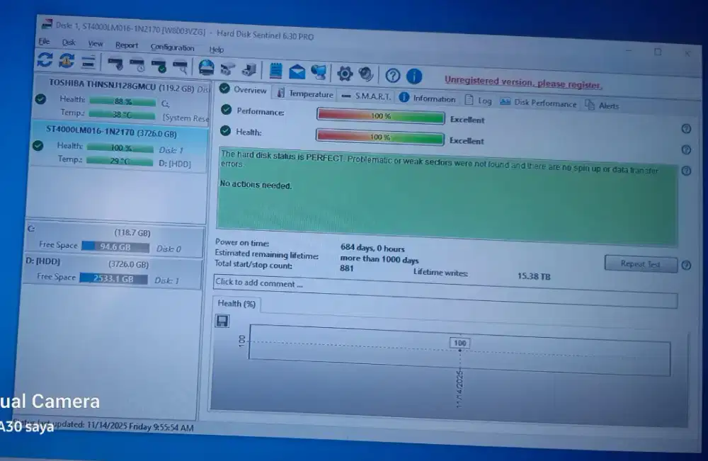 Hardisk Seagate eksternal 4TB 100% Siap pakai