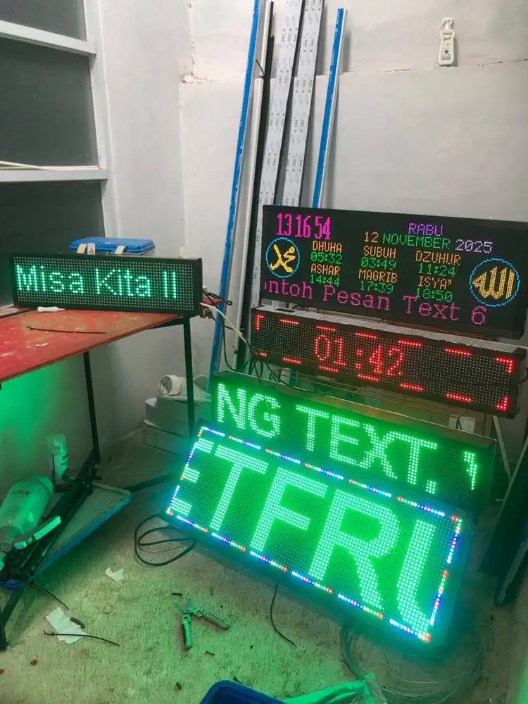 NeW Running text jadwal sholat digital murah